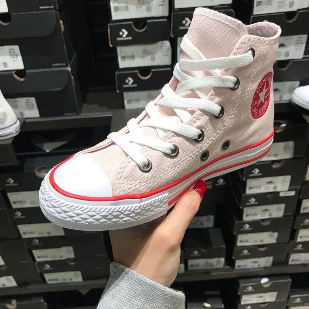 Girls' Converse Chuck Taylor All Star High-Top Sneakers Pink Sizes NIB #660098F - Picture 5 of 11